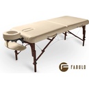 Fabulo Skladací masážny stôl guru Oval Set krémová 192 x 76 cm