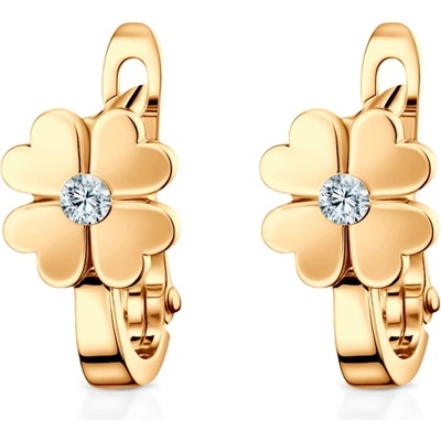 SAVICKI Обеци детелина Savicki: злат