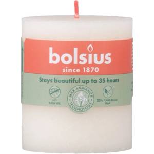 Bolsius Bolsius Polska Sprzedaż sp. z o. o. Цилиндрична свещ Bolsius Rustic Shine Soft Pearl крем 68x80 мм