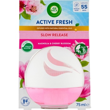 Air Wick Active Fresh Guľôčkový osviežovač vzduchu Magnólia a čerešňový kvet 75 ml