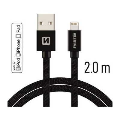 Swissten 71524301 dátový USB - Lightning MFi, 2m, černý