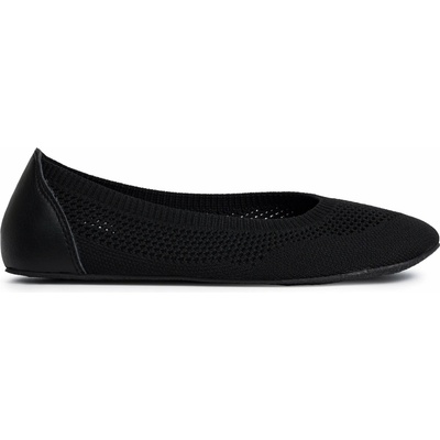 Ahinsa shoes Dámské barefoot pletené balerínky Softy černé