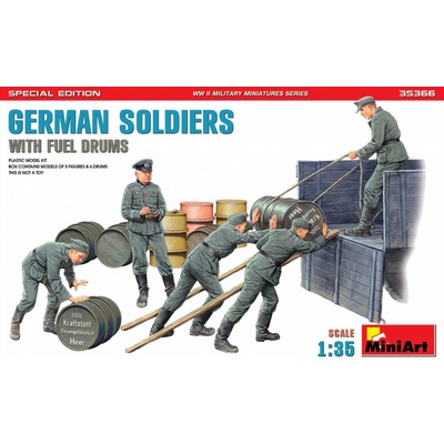MiniArt German Soldiers w/ Fuel Drums predobjednávka 1:35