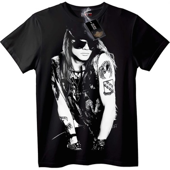 NOONEBRAND AXL ROSE GUNS ROSES Тениска Рок звезда татуировка - 2XL, White