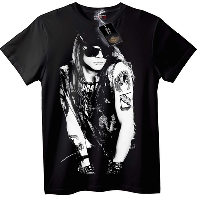 NOONEBRAND AXL ROSE GUNS ROSES Тениска Рок звезда татуировка - 2XL, White
