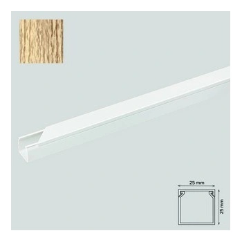 Canalux Žľab 25 x 25 mm buk