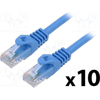 Lanberg PCU6-20CC-0100-B Patch U/UTP Cat 6 RJ45 vidlice z obou stran lanko CCA