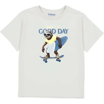 MAYORAL Тениска къс ръкав "good day" бял цвят за мини момче Mayoral