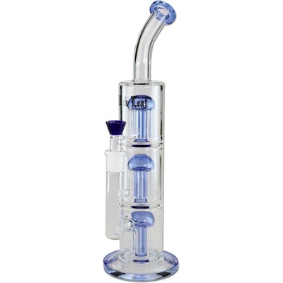 Black Leaf® válcový bong 3x Tree perkolátor 39 cm Modrá