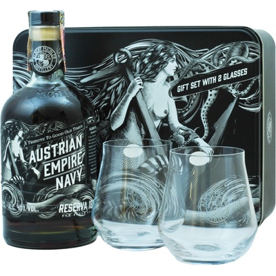 Austrian Empire Navy Reserva 1863 40% 0,7 l (darčekové balenie 2 poháre)