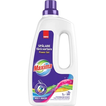 Sano Концентриран гел за пране Sano - Maxima Mix & Wash, 20 пранета, 1 L (7290102990313)