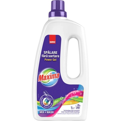 Sano Концентриран гел за пране Sano - Maxima Mix & Wash, 20 пранета, 1 L (7290102990313)
