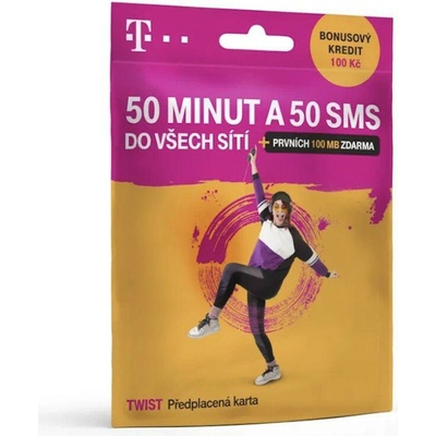 T-Mobile SIM Twist 50 minut a 50 SMS - 1ks