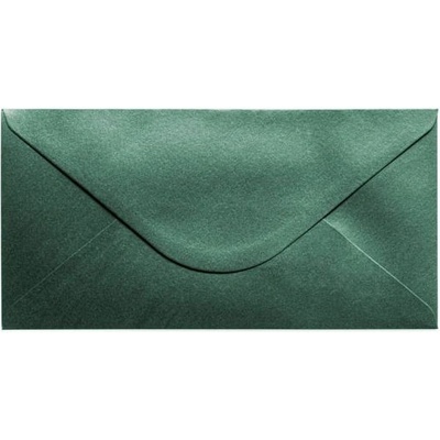 Obálky DL Pearl 150g BK/10ks metalická tmavá zelená