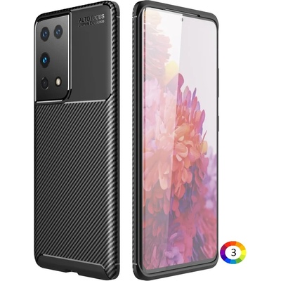Samsung Galaxy S21 Ultra Удароустойчив Carbon Fiber Калъф2 и Протектор