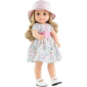 Paola Reina Комплект дрехи за кукла Paola Reina - Рокля на розови цветя 42 cm - Paola Reina (56106)