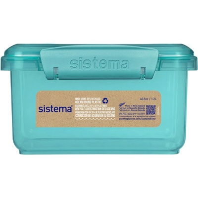 Holmes Products (Europe) Limited Кутия за обяд Sistema Ocean Bound Lunch Plus с прибори 1.2 л, мента