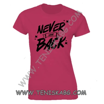 Image 1 of Fruit of the Loom Тениска с надпис - never look back