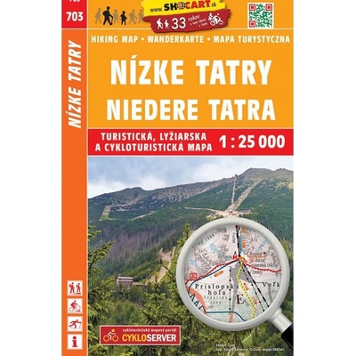 Nízke Tatry 1:25 000 turistická mapa