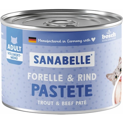 Bosch Cat Sanabelle Wet Food with Trout & Beef 195 g