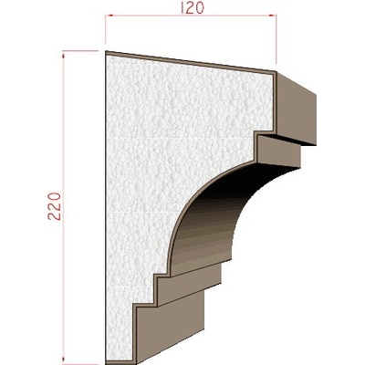 Dekora-Stuck Průběžná římsa 220x120mm 315130