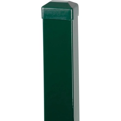 Stlpik Strend Pro EUROSTANDARD, 1700/60x40/1,25 mm, zelený, hranatý, čiapočka, Zn+PVC, RAL6005
