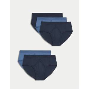Marks & Spencer Памучни слипове, 5 бр. Marks & Spencer синьо Marks & Spencer | Sin | МЪЖЕ | S