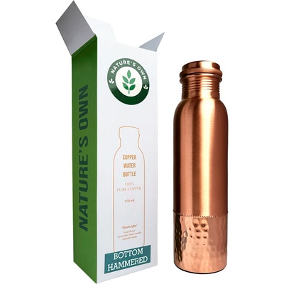 Měděná láhev na vodu vzor Tepaný spodek, 950 ml, Nature's Own