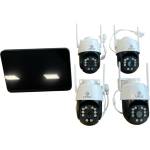 LYLU Безжичен комплект 4 въртящи AI камери 12mpx LYLU с 10.1 инча NVR LCD монитор (3279)