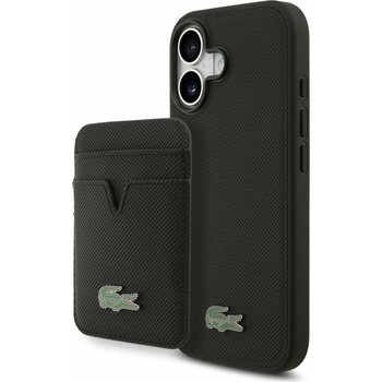Lacoste Iconic Petit Pique MagSafe Задний Чехол + Портфейл за iPhone 17 Black Lacoste | Cheren | МЪЖЕ | UNI