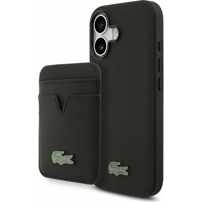 Lacoste Iconic Petit Pique MagSafe Задний Чехол + Портфейл за iPhone 17 Black Lacoste | Cheren | МЪЖЕ | UNI