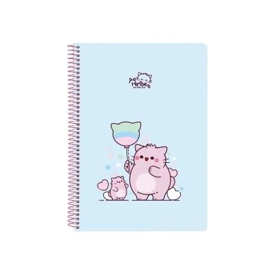 Pembe Папка с пръстени Pembe The pink cat Многоцветен 15.5 x 22 x 1 cm