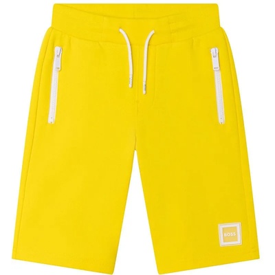 Boss Детски къси панталони boss в жълто с регулируема талия (j24748.114.150)