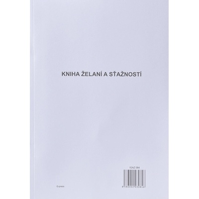 Igaz 84 Kniha želaní a sťažností A4, 2x25 listov