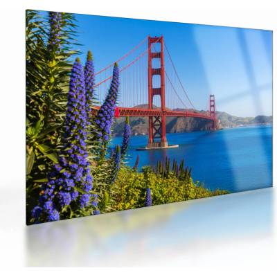 Skleněný obraz - Golden Gate Bridge, San Francisco, jednodílný 70x50 cm na skle – Hledejceny.cz