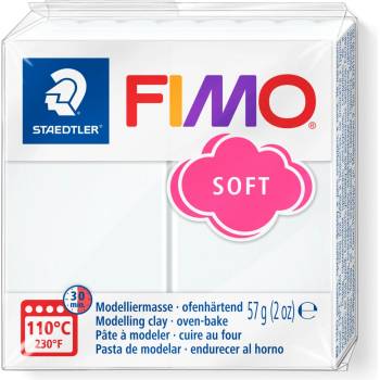 FIMO Полимерна глина Staedtler Fimo Soft, 57 g, бяла 0 (21895-А-БЯЛ)