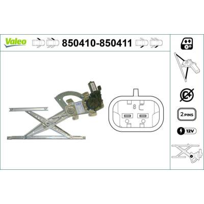 Zvedací zařízení oken VALEO 850410 850410