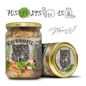Benvita Тонус - Стерилизирана храна за кучета с пилешко, свинско и зеленчуци 500 г НОВО! ! !