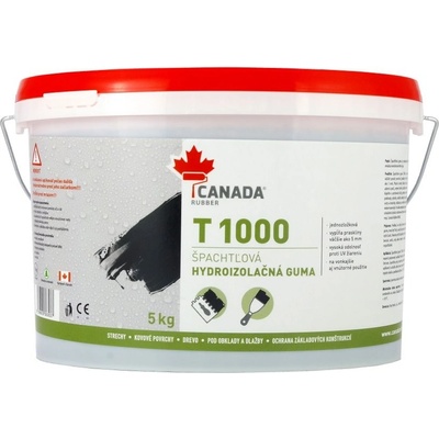 Canada rubber T1000 špachtľová tekutá guma čierna 5kg