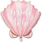 Party Deco Фолиев Балон Раковина, "Bride to be", 52x50 см (FB206)