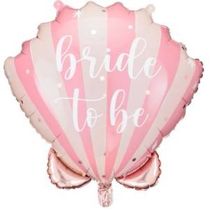 Party Deco Фолиев Балон Раковина, "Bride to be", 52x50 см (FB206)