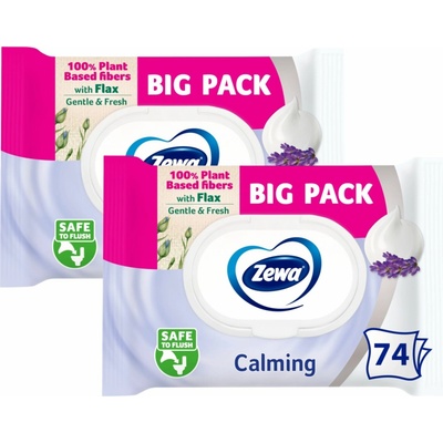 Zewa Calming BigPack Vlhčený 2 x 74 ks