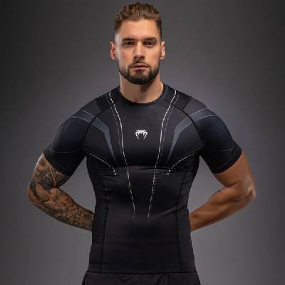 Venum | Официален Вносител за България Рашгард Venum Streamline Short Sleeve Rashguard - Black/White - L