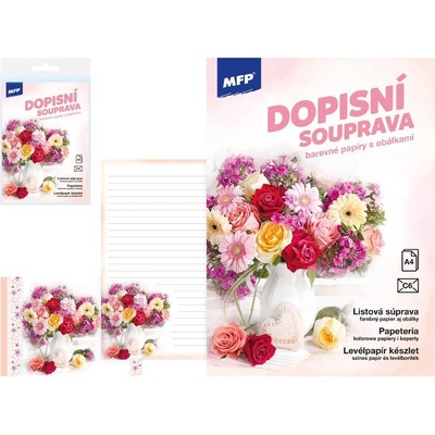 MFP paper Dopisní papír barevný LUX 5+10 (Květy)