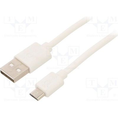 Goobay 38665 USB 2.0, USB A vidlice, USB B, micro vidlice, 0,5m, bílý