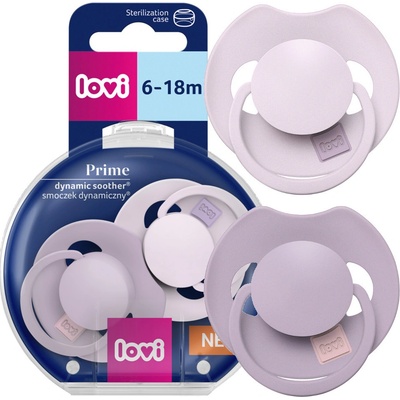 Lovi cumlík silikon dynamický Prime 2ks Baby Lilac/Violet