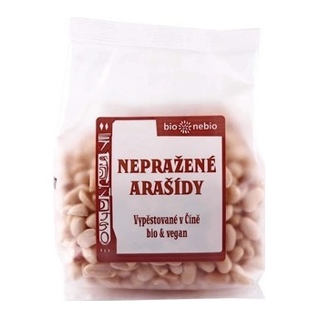 BioNebio Arašidy lúpané nepražené 200 g-BIO