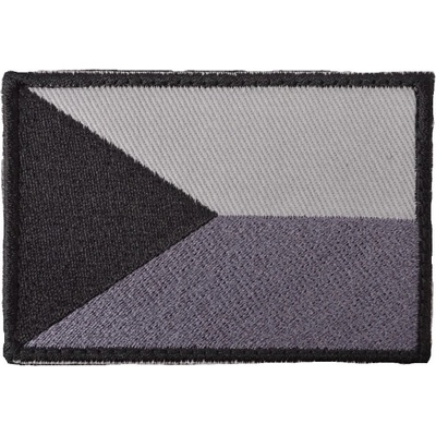 Nášivka vlajka ČR velcro 7,5 x 5,5cm SIVÁ