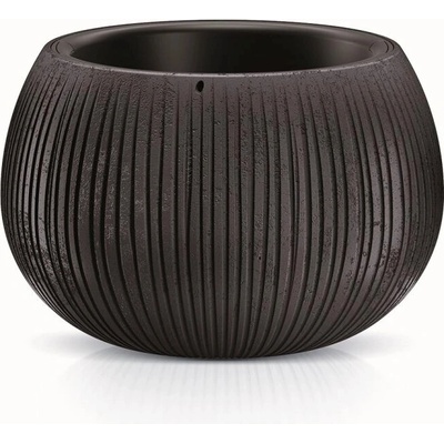Prosperplast Květináč s vkladem BETON BOWL černý 18 cm