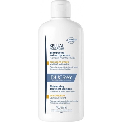 Ducray Kelual Squanorm Hydratačný ošetrujúci šampón proti suchým lupinám 400 ml